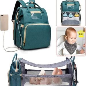 Diaper Backpack with Changing Bed, Multifunctional Portable