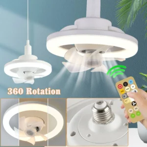 Electric ceiling fan With a 360-degree , rotation remote control