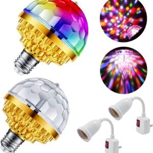 2 Pack Colorful Rotating Magic Ball Light
