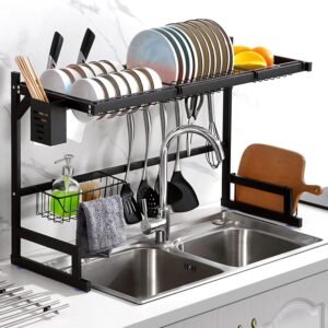 Metal Kitchen Over Sink Dish Drying Utensil Rack for Kitchen